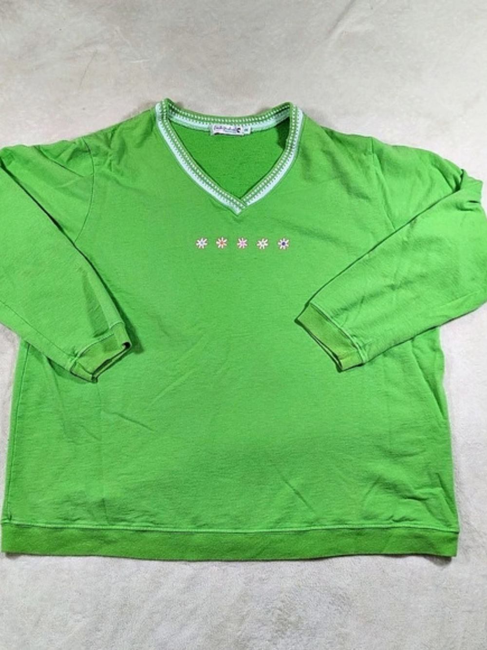 Fresh Produce Long Sleeve Green Top Size XL